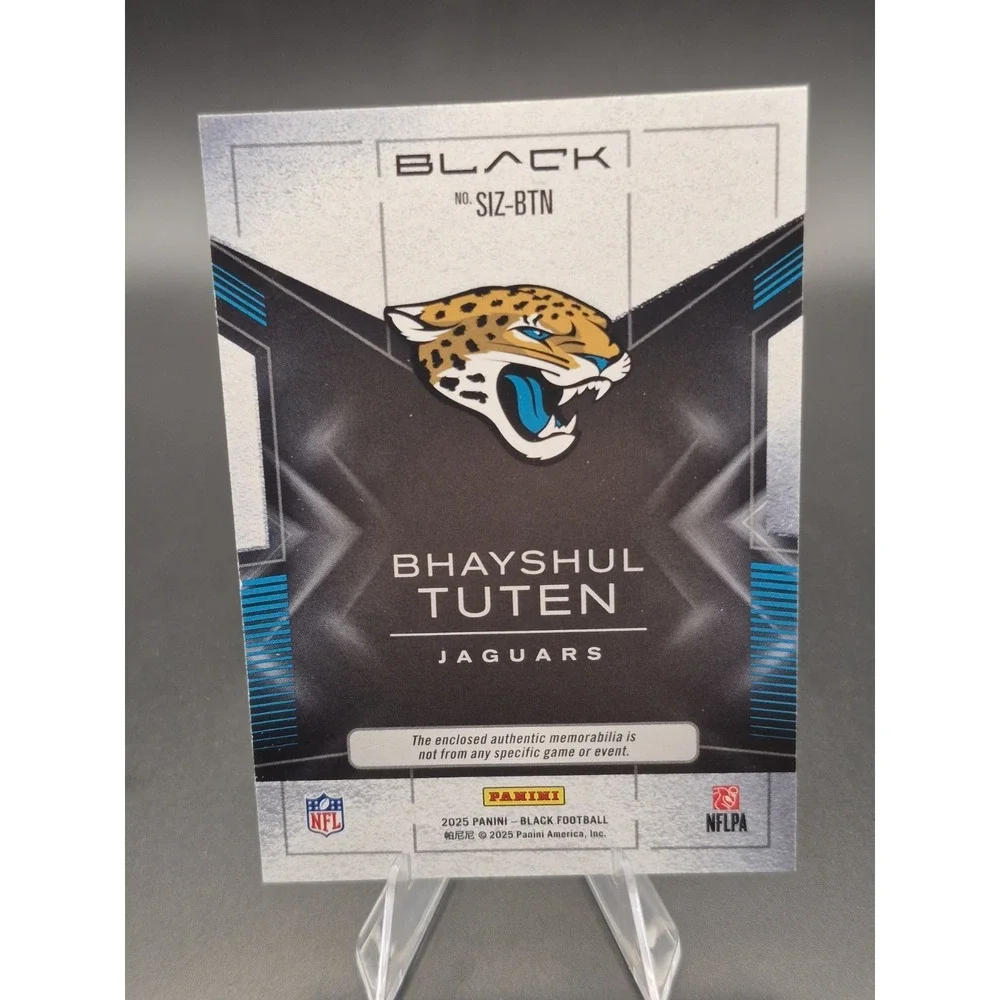 2025 Panini Black Bhayshul Tuten #SIZ-BTN Sizeable Memorabilia Green /25 (RC)